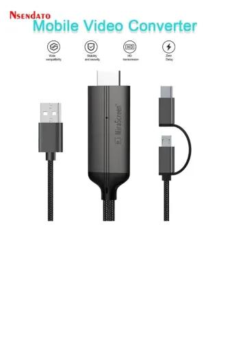 Ld36 fio hd tipo c/micro usb para hdmi-cabo compatível streaming de exibição tv