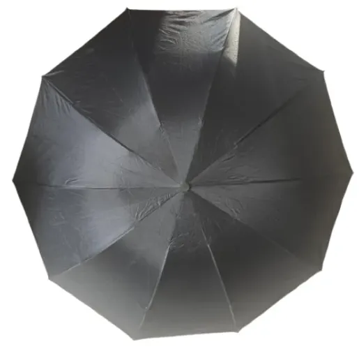 Guarda-chuva preto dobrável Mizu -- forte & resistente (ideal pra levar na mochila)