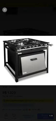 Fogão industrial com forno 
