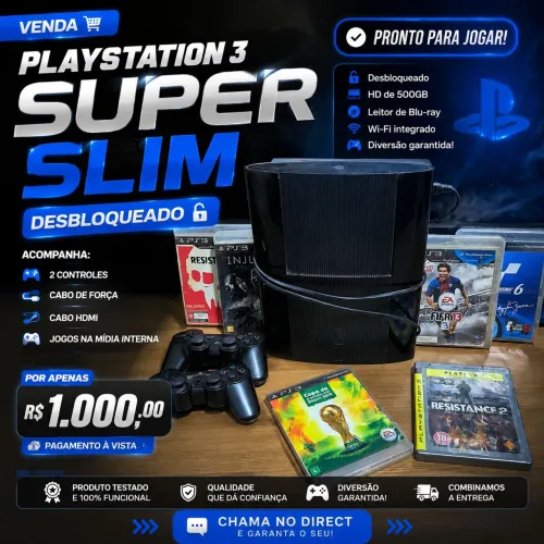 Vendo Sony PlayStation 3 Super Slim DESBLOQUEADO