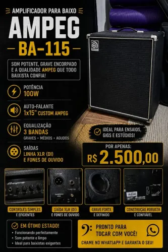 CUBO DE BAIXO AMPEG BA115