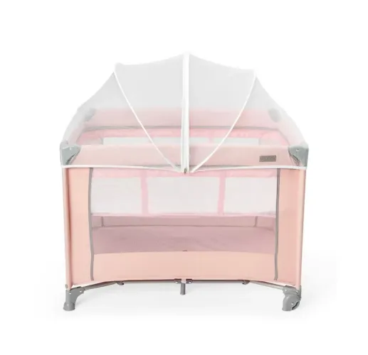 Berço portátil infantil rosa 0-15kg cercado 
