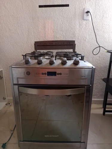 Fogão de embutir inox Brastemp 4 bocas