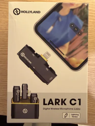 **Microfone Hollyland Lark M1 Duo - Lightning (iPhone) - Semi Novo**