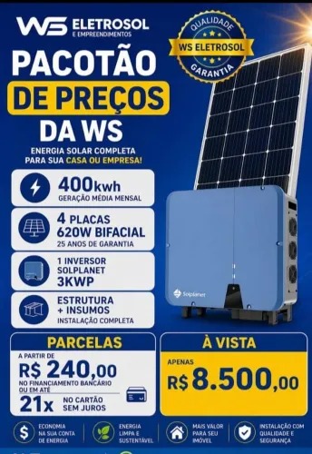 Promoção final de mês energia solar. r