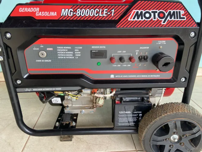Gerador de energia a gasolina 8kva Bivolt motomil 