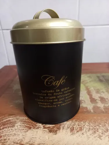 Pote de mantimento para café - 11cm x 13,5cm - NOVO