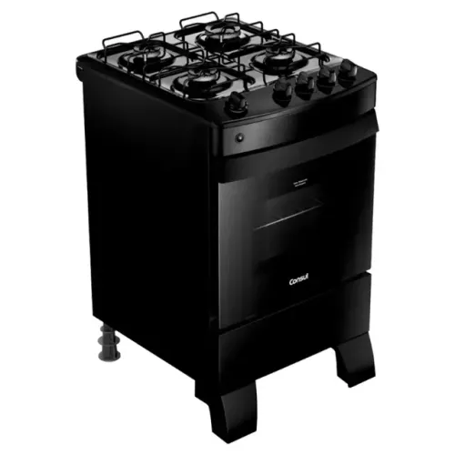 Fogão Consul CFO4 4 Bocas Automático Mesa Esmaltada - Preto