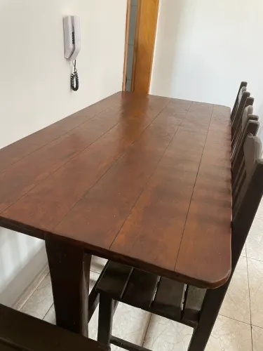 mesa madeira 4 cadeiras