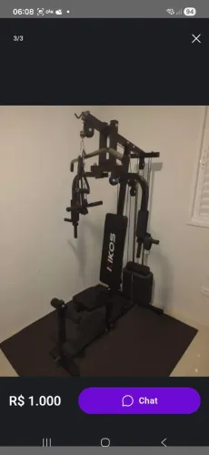 Estação de musculação 