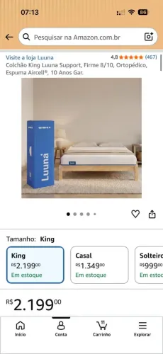 Vendo colchão King marca Luuna