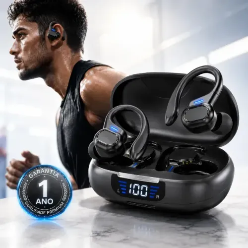 Fone Bluetooth 5.3 Tws Sem Fio Esportivo Compatível Com iPhone Samsung Xiaomi Motorola Com