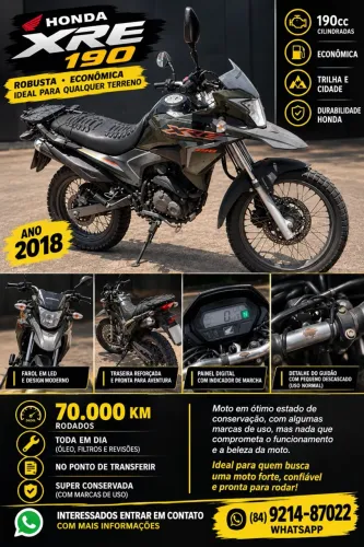 XRE 190 ANO 2018
