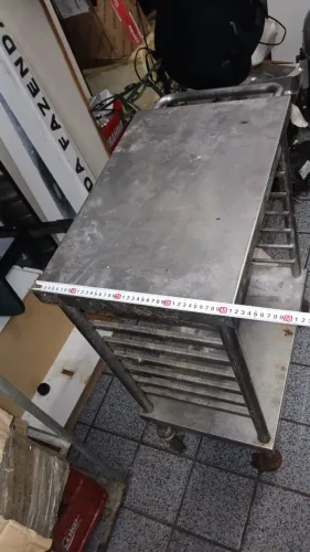 Carro de Apoio / Serviço em Aço Inox com Rodízios