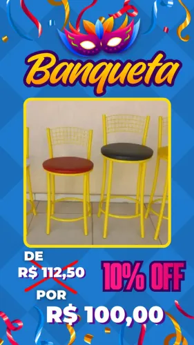 Banquetas Grade Amarelas - Modelos Médios e Baixos