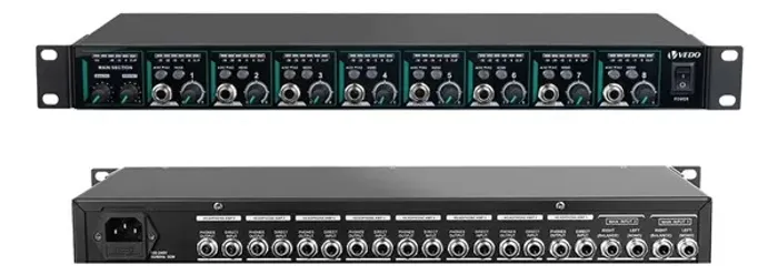 Mesa digital Behringer XR-18 e amplificador de fone VEDO