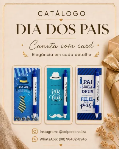 Caneta com card personalizado
