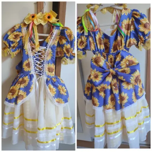 Vestido de Luxo Menina Festa Junina