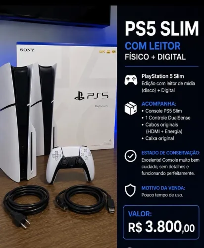 Ps5 1TB em perfeita condição produto bem cuidado