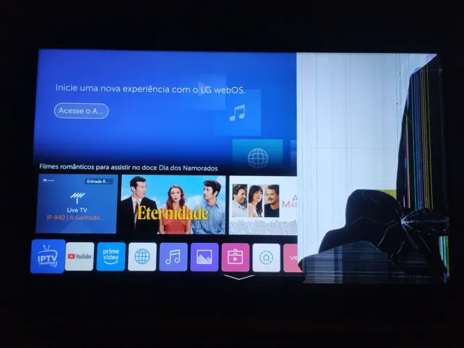 SMART TV LG 55 4K -TELA QUEBRADA - FUNCIONANDO