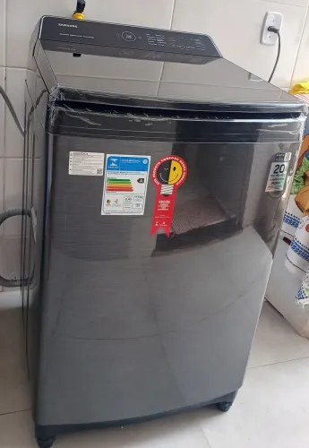 Lavadora Samsung Smart Digital Inverter WA17CG Black 17kg - Nova na Caixa