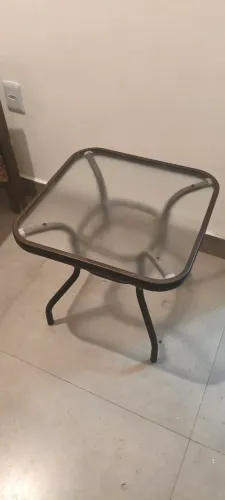 Mesinha vidro, para area externa
