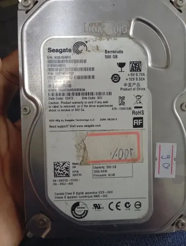 HD 500GB Seagate Barracuda SATA 3.5 (usado)" (7200 RPM) - 100% Saudável (frete grátis)