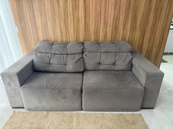 Vendo sofá retrátil e reclinável cinza TAM 2,30