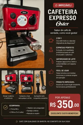 Cafeteira Oster Espresso 