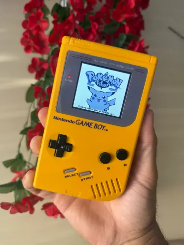 Game Boy Clássico DMG Amarelo - Tela IPS Mod + Pokémon Yellow Repro ( faço envio )