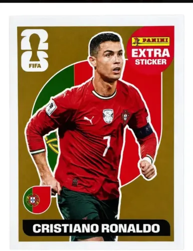 Figurinha Extra Legend Cristiano Ronaldo CR7 Gold Ouro Panini