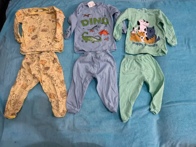 Kit 3 pijamas tamanho P bebê