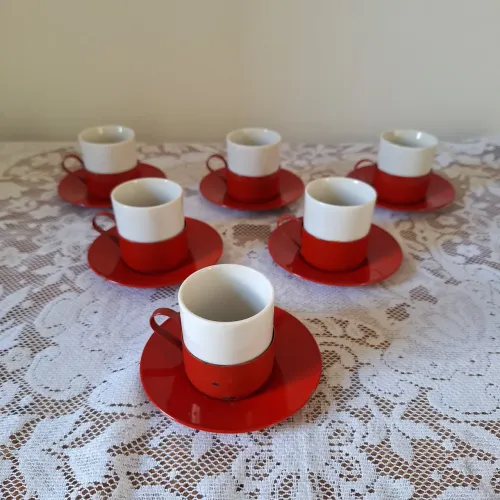 Conjunto xícaras de café vintage