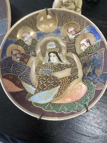 Porcelana chinesa  kit com 3 pratos iguais 