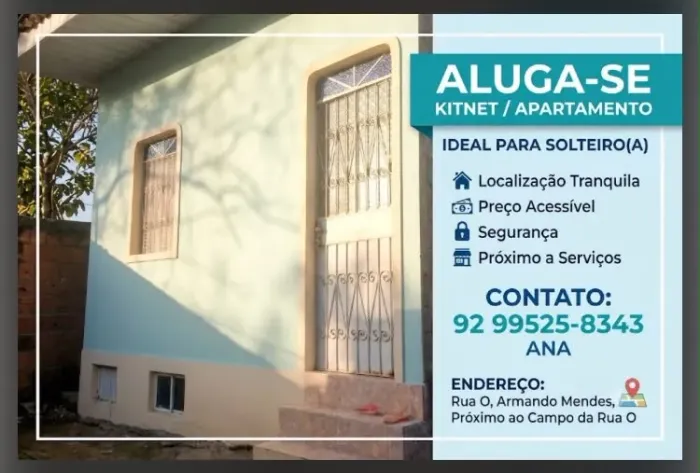 Aluga-se Apartamento (kitnet) para solteiro(a)