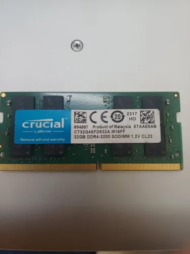 Memoria Crucial ddr4 32GB notebook