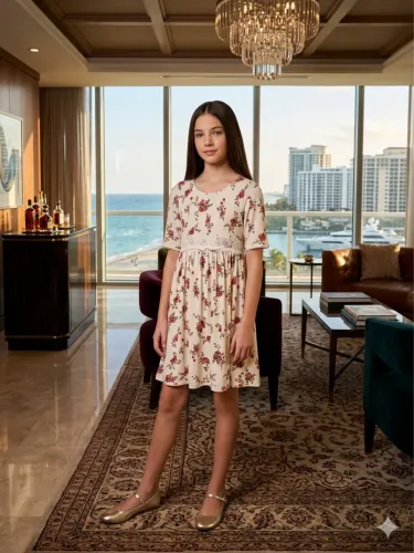 Vestido infantil floral Zara TAM 11/12