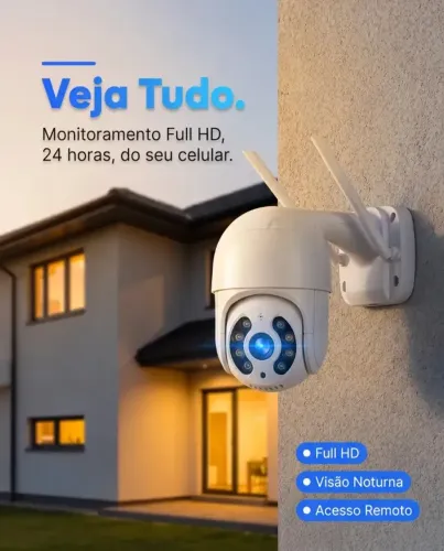 Camera Externa Ip Prova D'água Infravermelho Wifi FHD FRETE GRÁTIS (LEIA A DESCRIÇÃO)