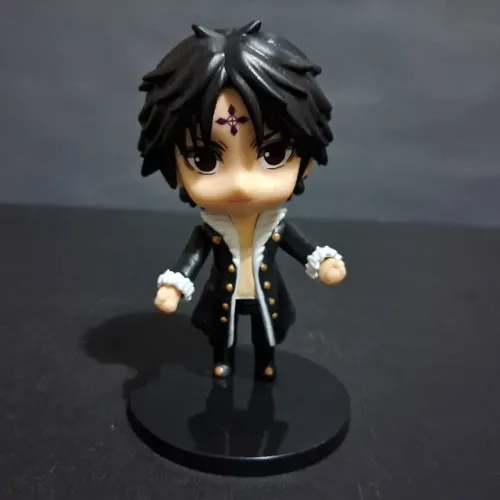 Estatueta Chibi Articulável Chrollo Lucilfer Hunter x Hunter 10cm Com Base PVC