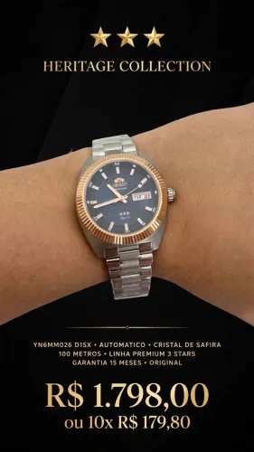 Relógio Orient Automático novo garantia 15 meses 