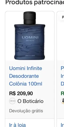 Perfume uomini o Boticário