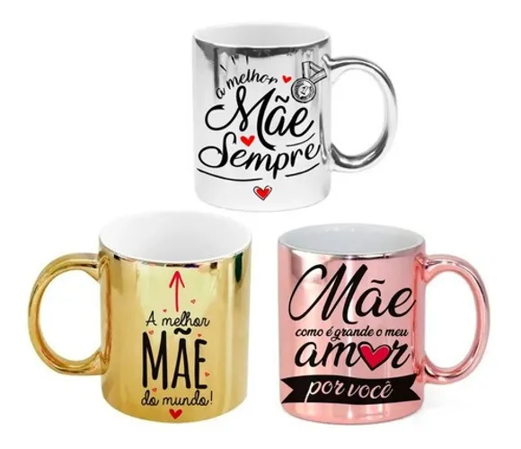 Caneca Cerâmica Espelhada Personalizada com sua Marca, Imagem, Evento ou Foto