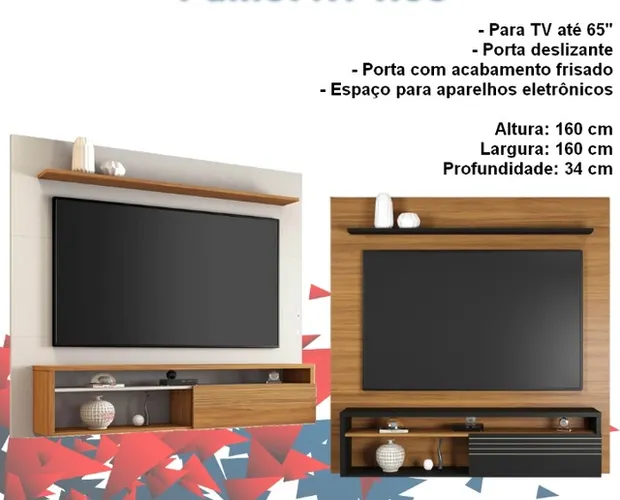 Sala painel suspenso rack