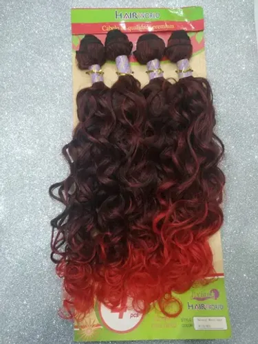 Cabelo Organico Anelado 55cm 230g #t1b/red