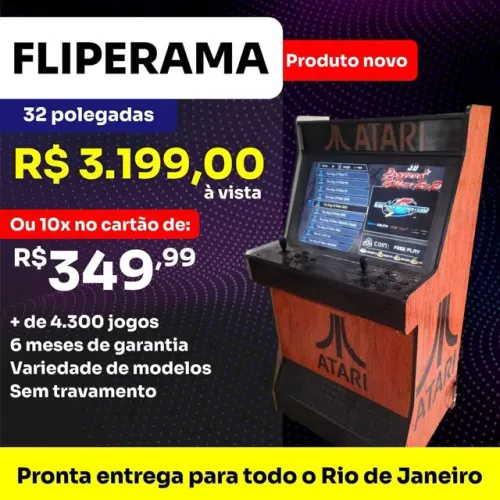 Fliperama 32 polegadas direto da fábrica