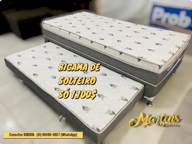 Bicama de Solteiro de Molas Ensacadas 