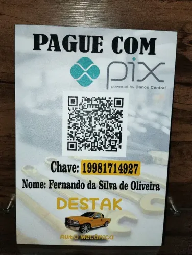 Placa PiX com QRCODE em MDF, placas decorativas personalizadas.
