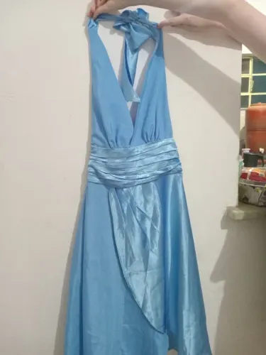 Vestido festa midi tam P/PP  azul