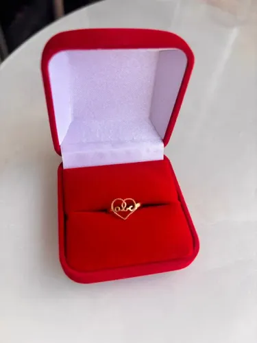 Anel formatura abc ouro 18k