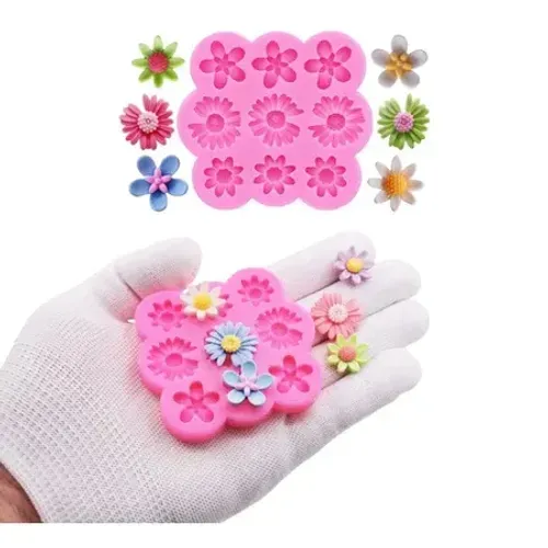 Molde de Silicone - Mini Flores Diversas